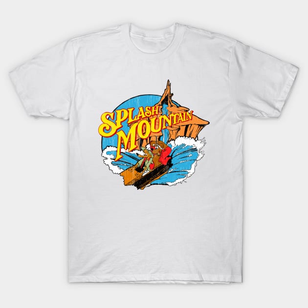 Splash Mountain // Vintage Style Design T-Shirt by Number 17 Paint